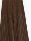 SWAYING 25 Fall/Winter Collection: Beaded Embroidery Cashmere Straight-Leg Pants SW-SW25AW3B20C3S2-KF (Coffee)